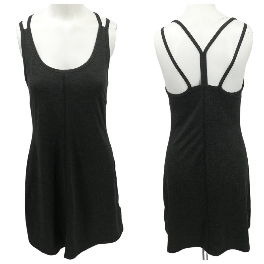 Patagonia Latticeback Gray Strappy A-line Dress Size S Stretch Shelf Bra